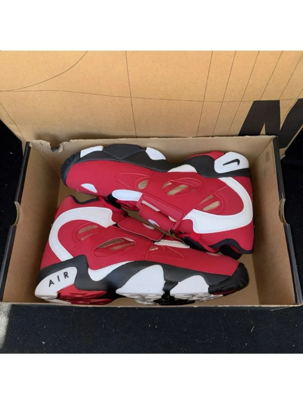 NEW Nike Air Diamond Turf 2 Red Gold White Black HQ2631-600 Men's Size 12